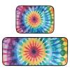 Kitchen Rug Set, Non-Slip, Washable, 2-Piece, Rainbow Colors, Anti-Fatigue Mats view 1