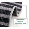 Siunwdiy Extra-Long Gray and Orange Patchwork Rug Runner, Non-Slip, Washable, 100 x 380 cm view 4