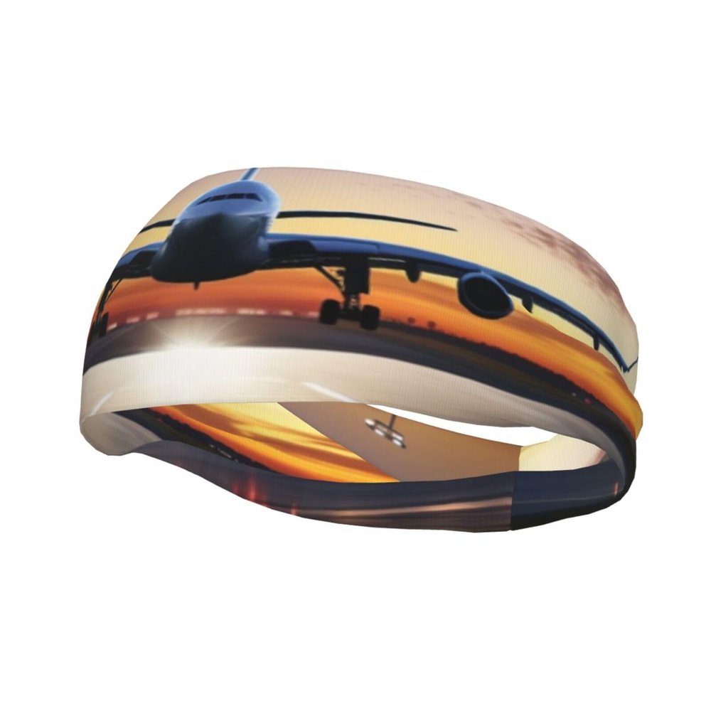 Sweatbands for Men, Airport Sports Headbands for Men, Workout Headbands for Women, Moisture-Wicking, Running, Elastic Tennis and Cycling Sweatband