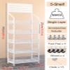 Sturdy Rolling Cart for Chips, Candy, and Snacks, 5-Tier, White, 50 x 27 x 18 cm view 2