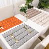 Homxi Washable Placemats, Set of 4, 32 x 45 cm, Striped Rectangular Polyester, Non-Slip, Orange view 4