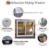 Vibeo Aluminum Sliding Basement Window with Screen, Tempered Glass, 42 x 19 in view 4