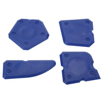 NDNCZDHC Silicone Caulking Tools, 4-Piece Caulk Finishing Tool Set, Joint Removal Scraper, Sealant Removal Tool for Bathrooms (Blue)