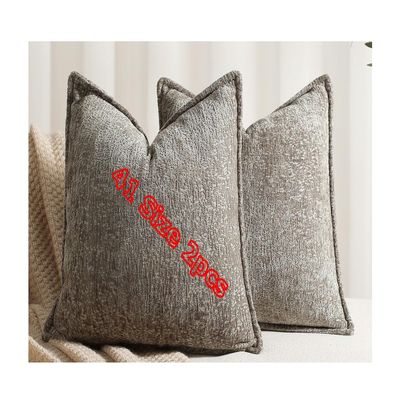 2-Piece Velvet Decorative Pillow Cover Set with Zippers