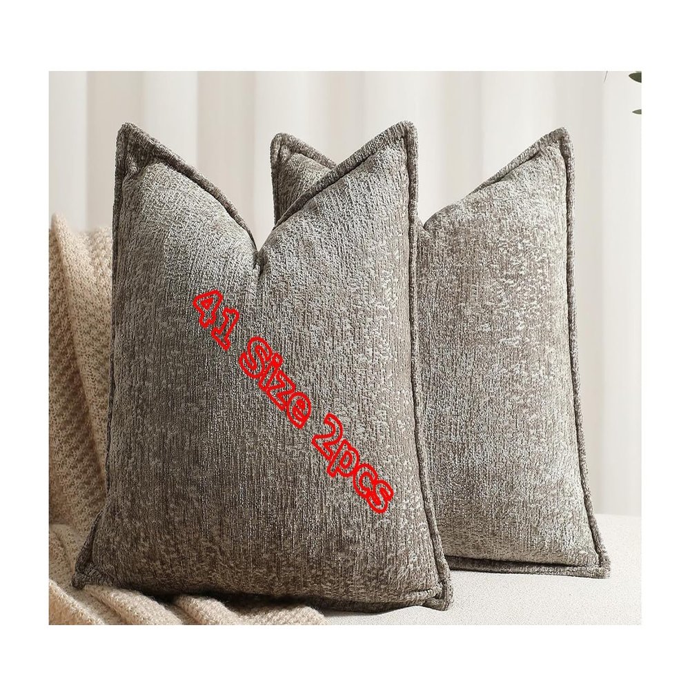 2-Piece Velvet Decorative Pillow Cover Set with Zippers