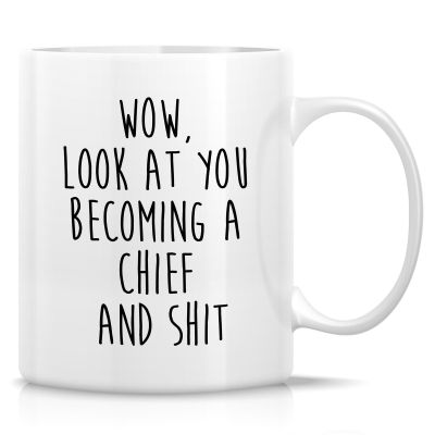 HSIRYAOHD Funny Chief Mug, 325 ml Ceramic Coffee Mug, Chief Promotion Gift