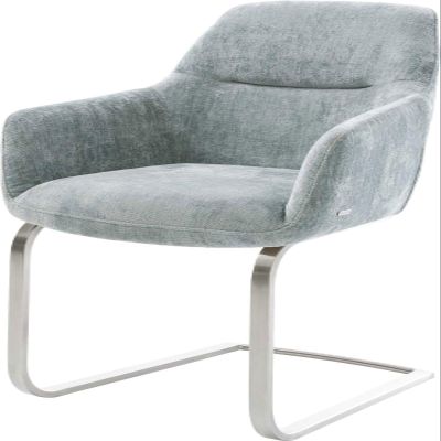Pejo-Flex Cantilever Dining Chair, Pastel Blue Chenille