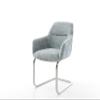 Pejo-Flex Cantilever Dining Chair, Pastel Blue Chenille view 2