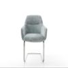 Pejo-Flex Cantilever Dining Chair, Pastel Blue Chenille view 3