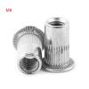 Akozon M8 Vertical Ribbed Rivet Nuts, 304 Stainless Steel, Flat Head, Pack of 20 view 2