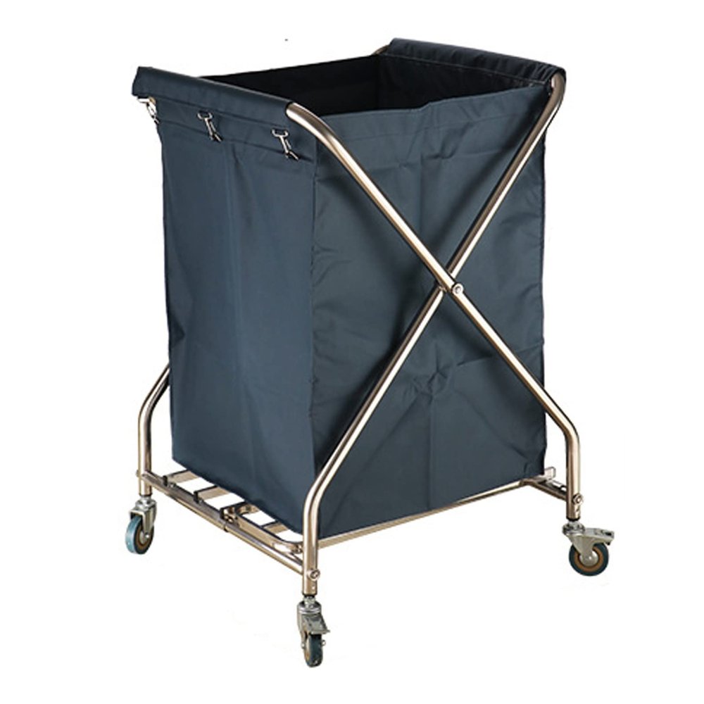 Rolling Laundry Basket with Wheels, Foldable Commercial Laundry Hamper for Home, Hotels, and Bedrooms, Gray