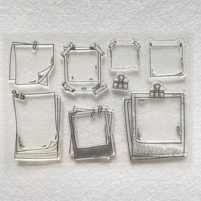 Clear Silicone Stamps, 11 x 16 cm, Vintage Frames, Photo Album & Clip Designs
