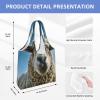 Kingww Eco-Friendly Curious Sheep Canvas Tote Bag, Charming, Durable and Multifunctional, 36 x 32 cm, Black, One Size view 4