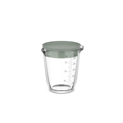 Mepal Chef It Glass Measuring Cup with Lid, 500 ml, Nordic Sage