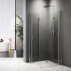 70 x 80 cm Corner Shower Enclosure with Double-Folding Doors view 1