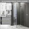 70 x 80 cm Corner Shower Enclosure with Double-Folding Doors view 3