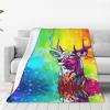PHAYAH Colorful Sika Deer Pattern Ultra-Soft Microfleece Blanket, 40 x 30 in, Flannel Blanket for Couch, Sofa, Bed, Living Room, Office, and Breaks view 1