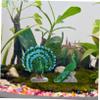 ifundom Small Green Resin Peacock Figurines, 2 Pieces, Garden Miniatures view 2