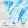 KLL Cotton Hand Towel, Geometric Pattern, Blue, 40.6 x 71.1 cm view 3