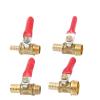 LIUZIIHAYIN 10-Piece Ball Valve Hose Barb Connector, 4–12 mm, Copper Pipe Fitting, Male Thread Adapter, 1/8", 1/4", 1/2" (8 mm Tube, 1/2", 10 PCS) view 1