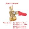 LIUZIIHAYIN 10-Piece Ball Valve Hose Barb Connector, 4–12 mm, Copper Pipe Fitting, Male Thread Adapter, 1/8", 1/4", 1/2" (8 mm Tube, 1/2", 10 PCS) view 2