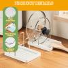 2-Tier Pot Lid Organizer with Spoon Rest, White view 2
