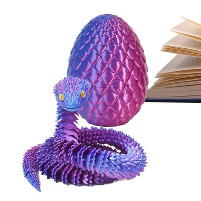 3D Snake with Egg Realistic Decoration