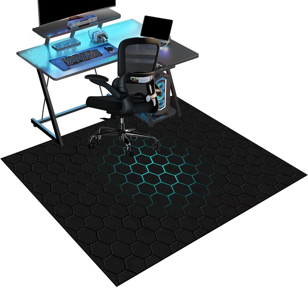 Gaming Chair Mat for Hard Floors, 150 x 180 cm