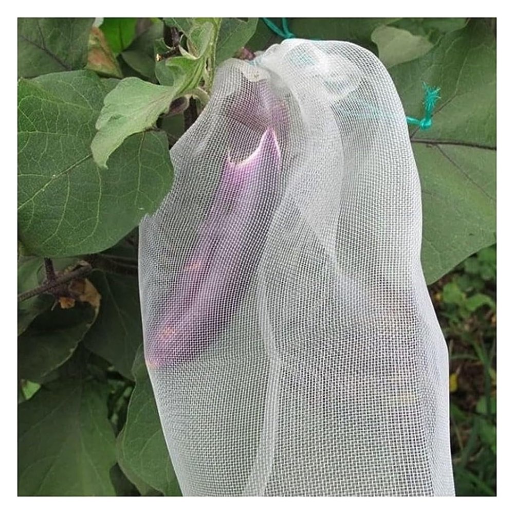 UZAMIRLEX Fruit Protection Bags, 50-Pack Nylon Mesh Fruit Barrier Bags, 25 x 15 cm
