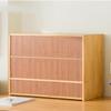 3-Tier Tea Cup Holder Cabinet with Glass Doors, Brown view 2