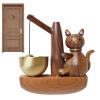 Cat Doorbell - Decorative Clothesline with Wooden Cat Pendant view 3