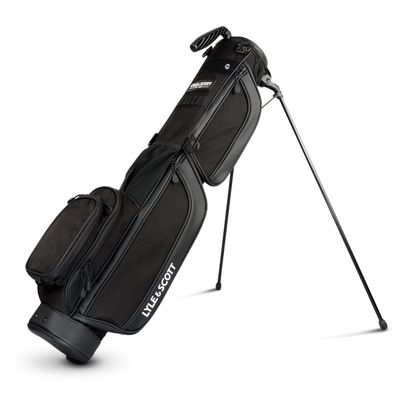 Lyle & Scott Gleneagle Golf Bag, Lightweight Men's Golf Stand Bag with 3-Way Divider, Cooler Pocket, Carry Handle, Retractable Stand and Padded Strap - Onyx Black