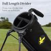 Lyle & Scott Gleneagle Golf Bag, Lightweight Men's Golf Stand Bag with 3-Way Divider, Cooler Pocket, Carry Handle, Retractable Stand and Padded Strap - Onyx Black view 4