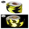 CvbGNJm Reflective Stickers, Hazard Warning Arrow Tape, Black and Yellow, 2 in x 82 ft (16 ft/5 m) view 2