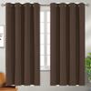 LIJIAO Blackout Curtains, 220 x 120 cm, Thick Thermal Curtains, 2-Piece Set, Taupe view 1