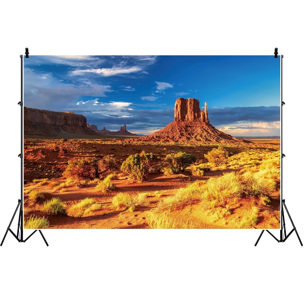 Ttincceer 2.2 x 1.5 m Wild West Yellow Rock Gobi Desert Photography Backdrop