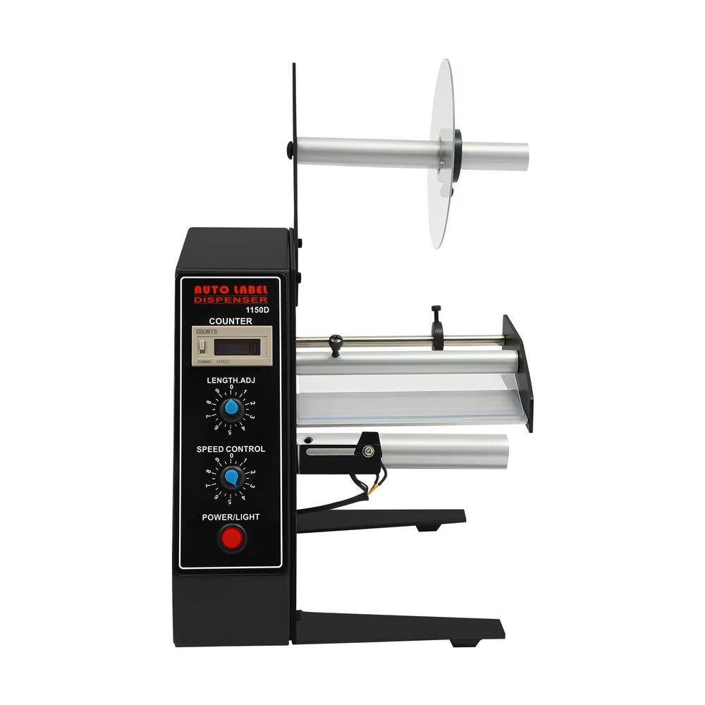 Automatic Label Dispenser, 1–8 m/min, 0–999,999 Counter, Adjustable Speed