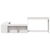NQJIBUE Home Garden Bedside Cabinet with Desk, White, 222 x 122 x 75 cm, Solid Pine view 4