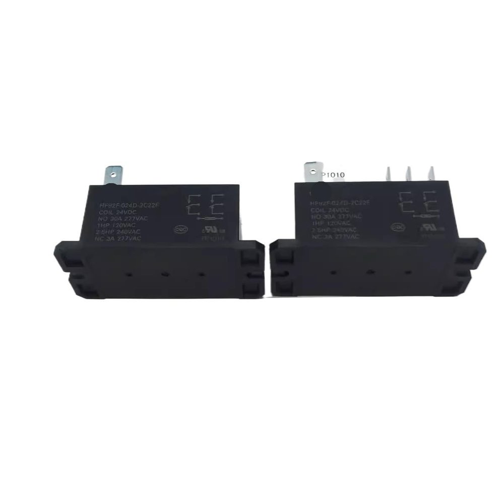 HF92F-024D-2C22F Relay, 24 VDC, 2-Group Changeover, 8-Pin, 30 A/277 VAC, Fast Type