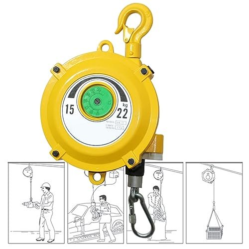 Spring Balancer, Retractable Spring Tool Holder, 1.5 m Extension Length, for Factory Workshops and Construction Machinery (Capacity: 1.5–22 kg)