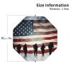 PU Leather Drink Coasters, 4-Piece Set, American Flag view 2
