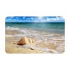 POCUK Ocean Seashell Flannel Floor Mat, Non-Slip, 50.8 x 80 cm, for Front and Back Doors, Bathroom and Shower view 1