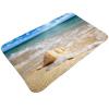 POCUK Ocean Seashell Flannel Floor Mat, Non-Slip, 50.8 x 80 cm, for Front and Back Doors, Bathroom and Shower view 2