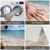 POCUK Ocean Seashell Flannel Floor Mat, Non-Slip, 50.8 x 80 cm, for Front and Back Doors, Bathroom and Shower view 3