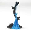 10-Piece Chinese Knot Silk Tassel Fringe Trim, Light Blue view 1