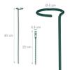 Relaxdays Metal Plant Stakes with Rings, Set of 6, 60 cm, Dark Green view 4