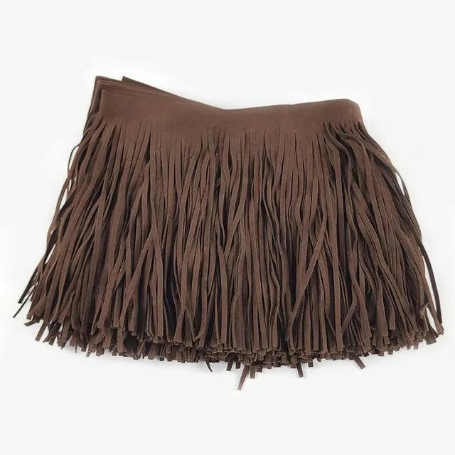1 Meter 1030 cm 3 mm Faux Leather Tassel Fringe for Sewing Bags, Clothing and Lace Trim, Dark Brown 70