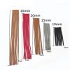 1 Meter 1030 cm 3 mm Faux Leather Tassel Fringe for Sewing Bags, Clothing and Lace Trim, Dark Brown 70 view 3