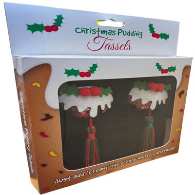 Diabolical Gifts DP0644 Christmas Pudding Tassels, Funny Secret Santa Gifts for Women Under 4.5 kg, Rude Gifts for Her, Novelty and Gag Toy for Her