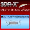 YO-Zuri 3DR-X Flat Heavy Minnow (S) 80 mm Prism Gold Black view 3